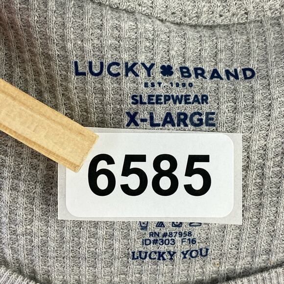 Lucky Brand Sleepwear Beer Waffle Thermal Top & Plaid Pants Set Size XL - Picture 16 of 16